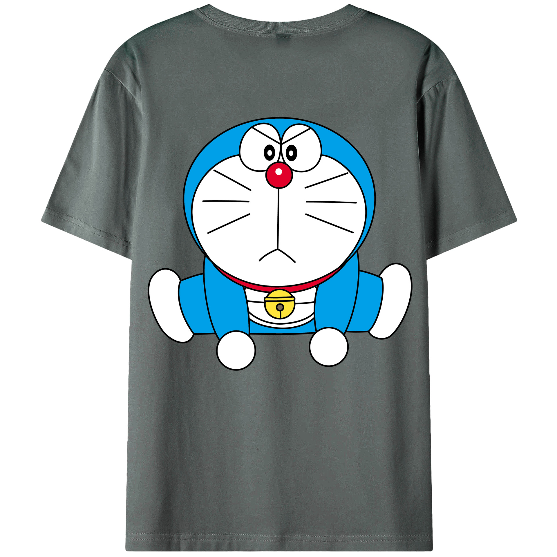 （画像用） ドラえもん Doraemon 綿100％ メンズ半袖Tシャツ（バックプリント） 通気性